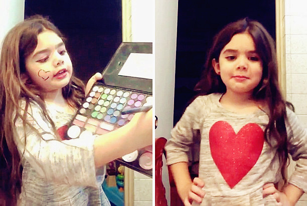 5岁女童视频教化妆 技法娴熟引争议